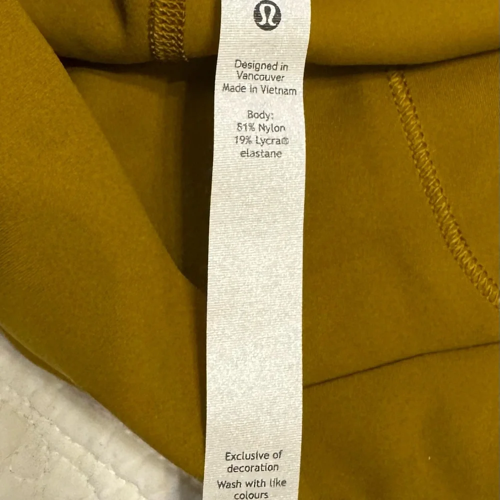 lululemon athletica High-Rise Bike Shorts in Mustard